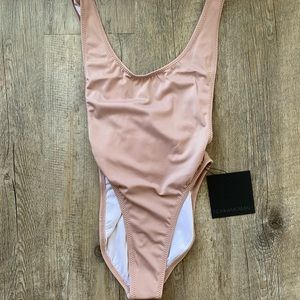 Norma Kamali Blush Pink One-Piece Swimsuit